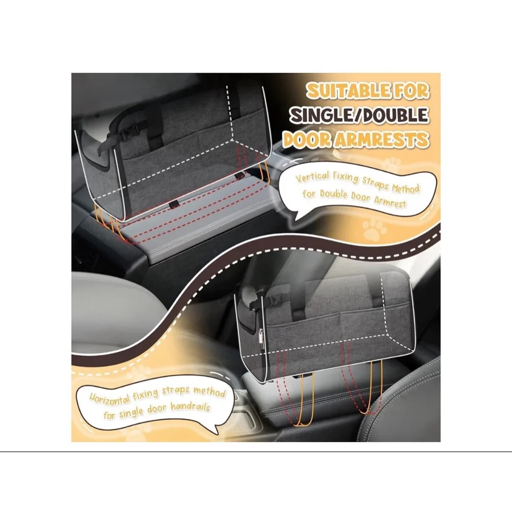 NEW Luxury 10-18lbs Large Console Dog Car Seat (Width＞9in) Fits Truck & SUV